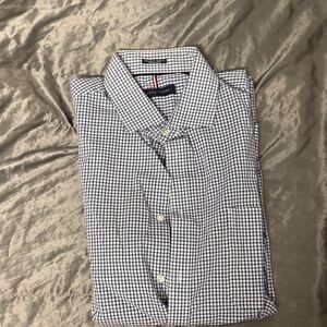 Tommy Hilfiger Navy and White Checkered Shirt